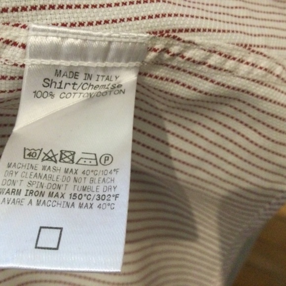 Men’s Gucci white and red striped cotton shirt. Made in Italy - Picture 3 of 5